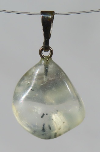 Topas Trommelsteinanhänger mit 925 Silberöse