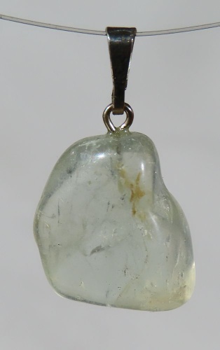 Topas Trommelsteinanhänger mit 925 Silberöse