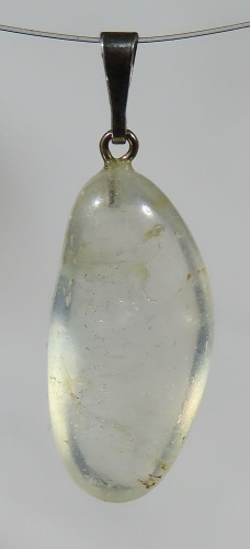 Topas Trommelsteinanhänger mit 925 Silberöse