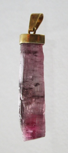Tourmaline violet, 14 Carat Gold Pendant 