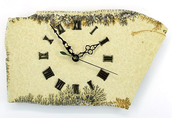 Clock made of Dendritic Shale from Solnhofen