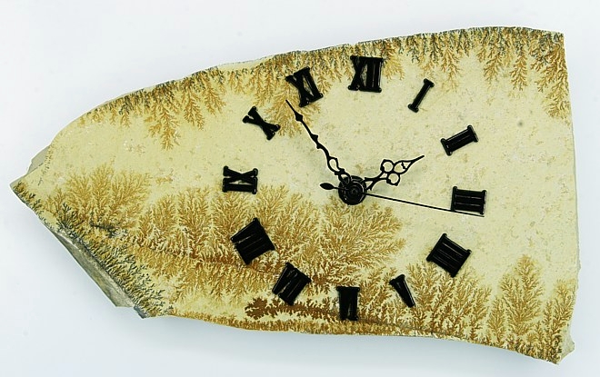 Clock made of Dendritic Shale from Solnhofen