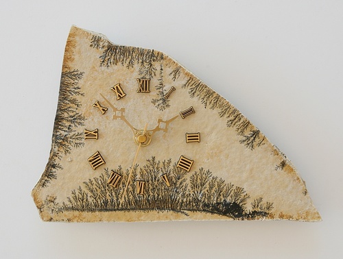 Clock made of Dendritic Shale from Solnhofen