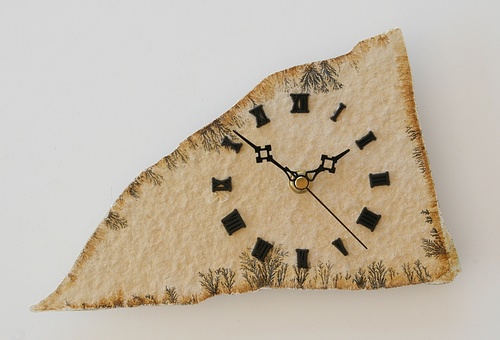 Clock made of Dendritic Shale from Solnhofen