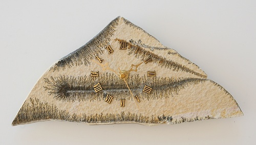 Clock made of Dendritic Shale from Solnhofen