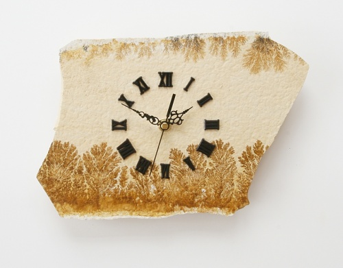 Clock made of Dendritic Shale from Solnhofen 