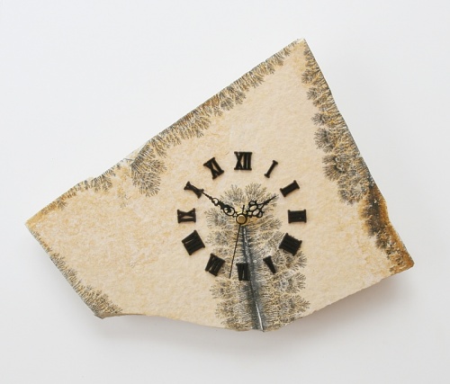 Clock made of Dendritic Shale from Solnhofen 