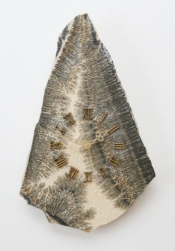 Clock made of Dendritic Shale from Solnhofen