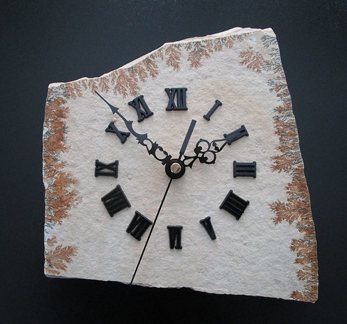 Clock made of Dendritic Shale from Solnhofen