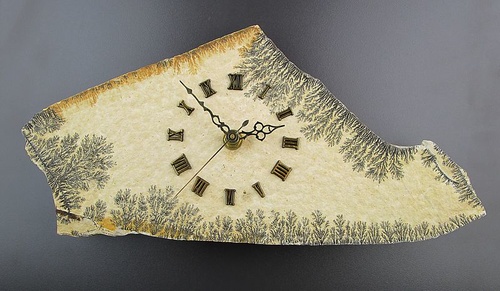 Clock made of Dendritic Shale from Solnhofen