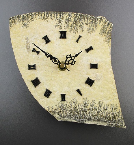 Clock made of Dendritic Shale from Solnhofen