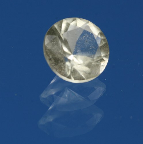 Desert glass facet, round 10mm